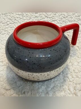 Main and Local Curling Rock Speckled Ceramic Coffee Mug Maple Leaf Canada